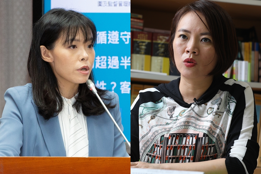 立委高虹安（左）日前遭爆進入台北市政府實習，遭北市議員簡舒培（右）怒批「黨政不分」。（本刊資料照）
