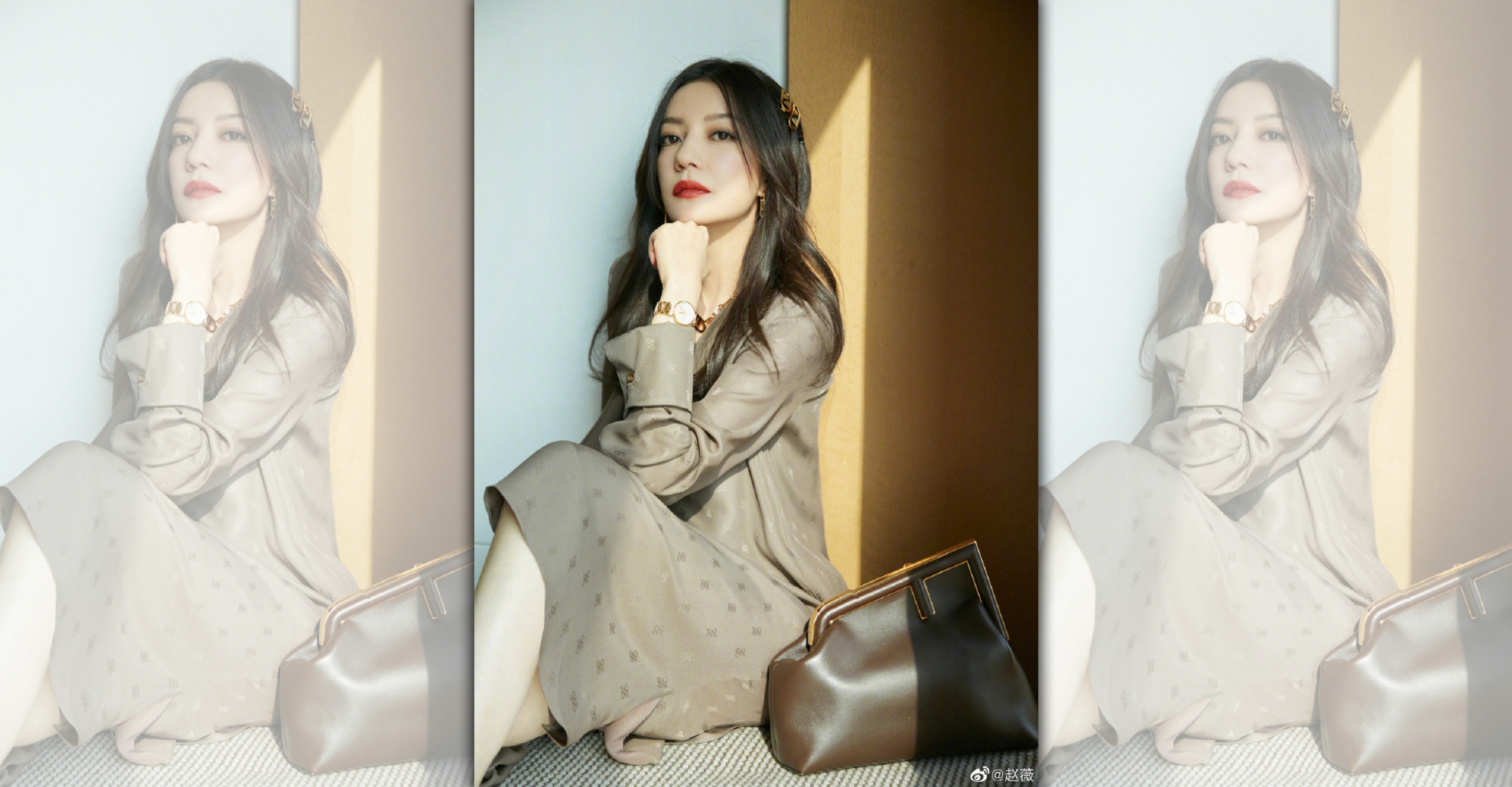 趙薇一夜之間被消失，理由眾說紛紜。（翻攝自趙薇微博）