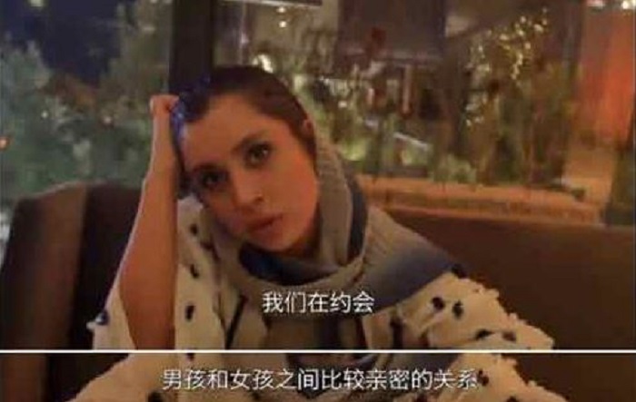 維尼拍影片稱「波斯妹子隨便睡」。（翻攝中國網）