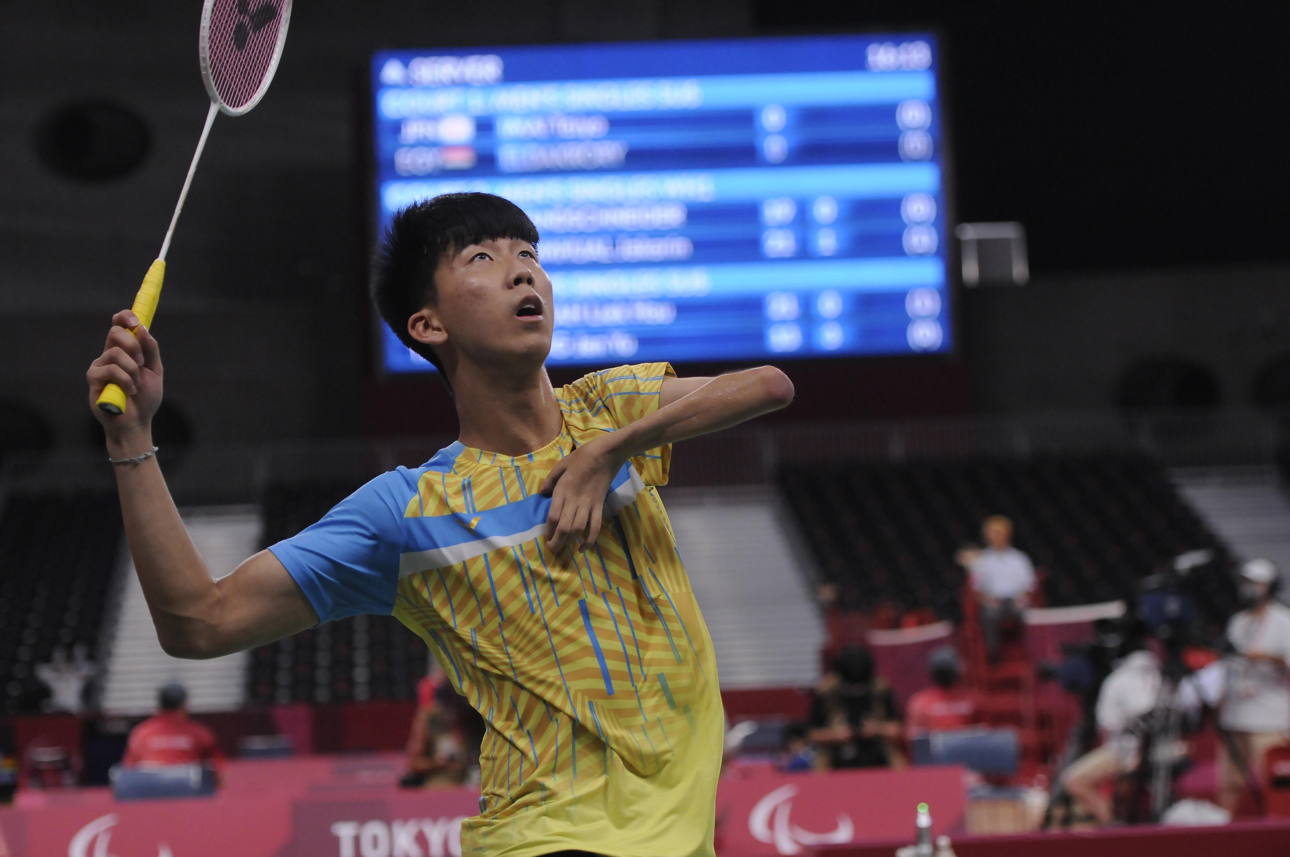 方振宇今日不敵馬來西亞好手謝儮好。（體育署提供）