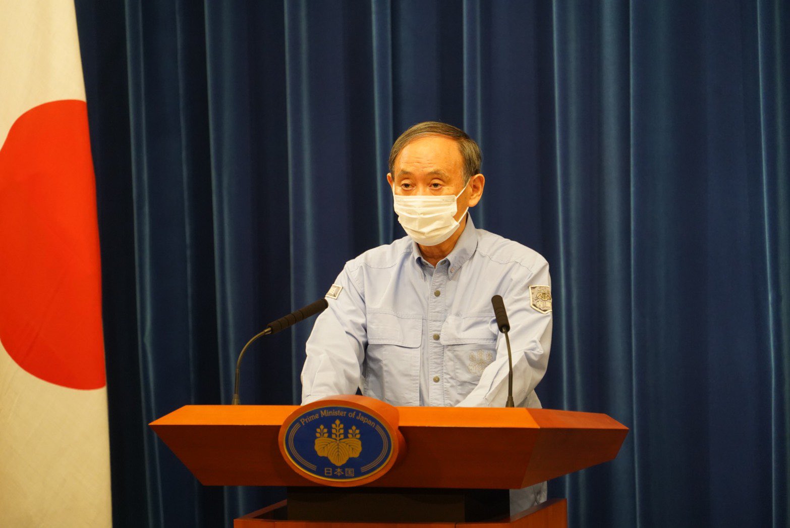 日本首相菅義偉於黨內臨時會議上宣布，不會參選本月底舉行的自民黨總裁選舉。（翻攝菅義偉推特）