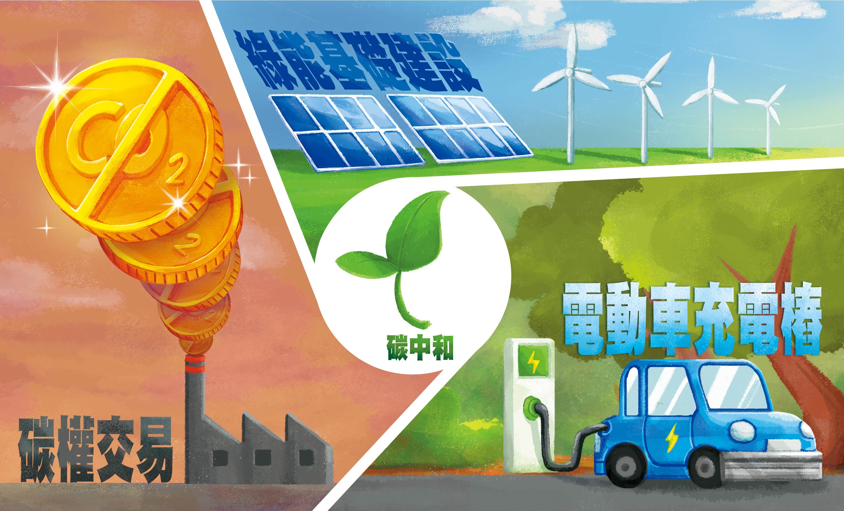 碳中和已成為全球不可逆的投資大趨勢，長線資金開始悄悄往相關概念股移動。