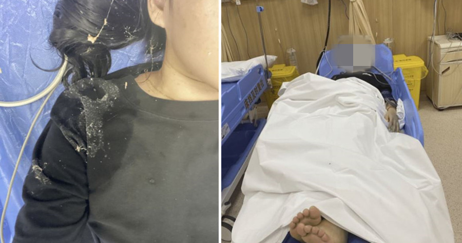 飲料店竟然拿展示品給客人飲用，害她掛急診洗胃。（翻攝網易新聞）