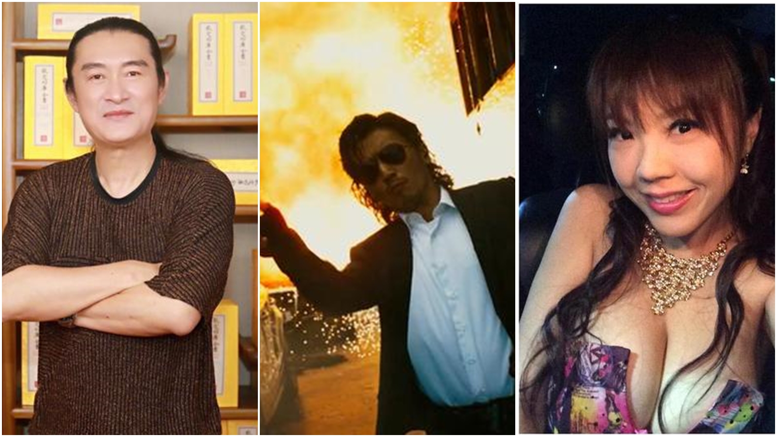 謝霆鋒（中）自爆申請放棄加拿大國籍，屢稱自己是中國人的黃安（左）與劉樂妍（右）都紛紛被點名跟進。（翻攝自黃安微博、謝霆鋒微博、劉樂妍臉書）