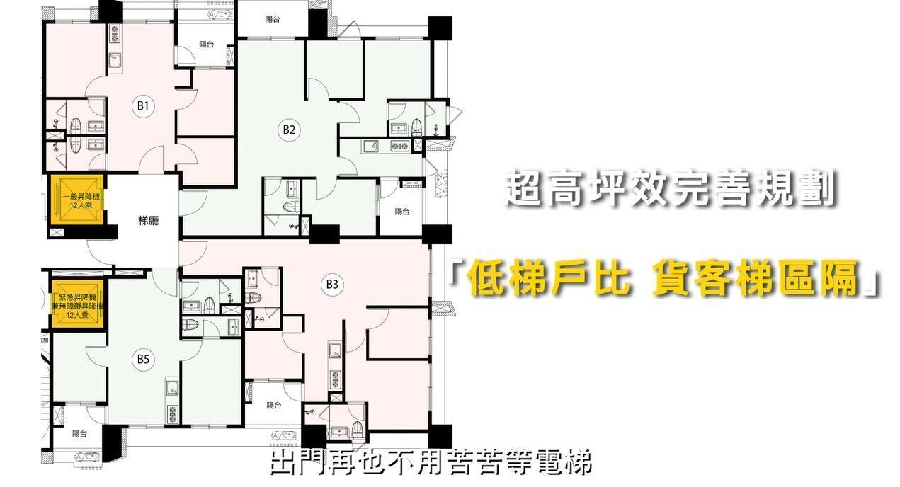 出門再也不用苦苦等電梯,將客貨梯區隔開來,省時方便又不耽誤彼此時間。