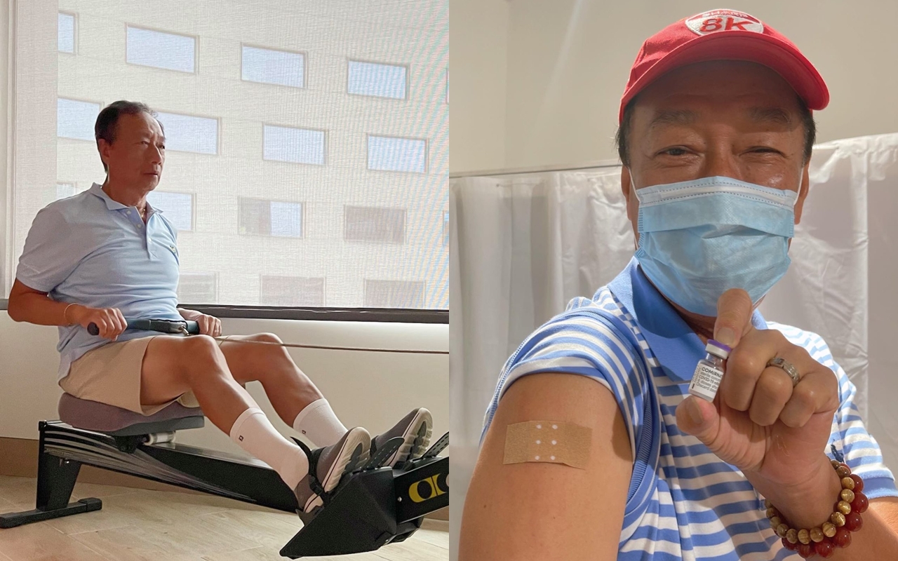 郭台銘今天結束14天防疫隔離，他還對外透露首批客製化標籤的BNT疫苗，「有望在中秋節左右抵台」。（翻攝自郭台銘臉書）