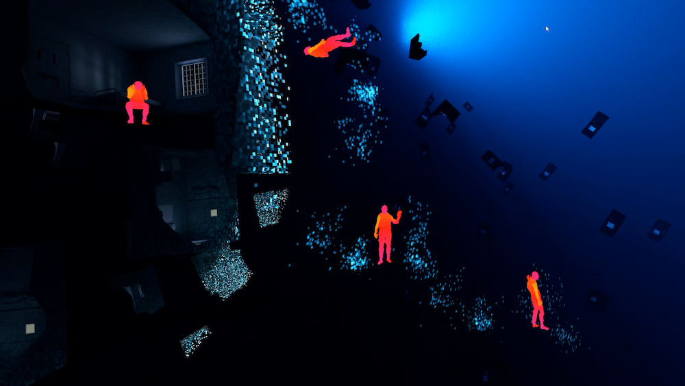 《哥利亞的思覺遊戲》讓觀眾一窺思覺失調症患者失序混亂的精神狀態，由奧斯卡金獎女星蒂妲史雲頓擔任旁白。（高雄電影館提供） 