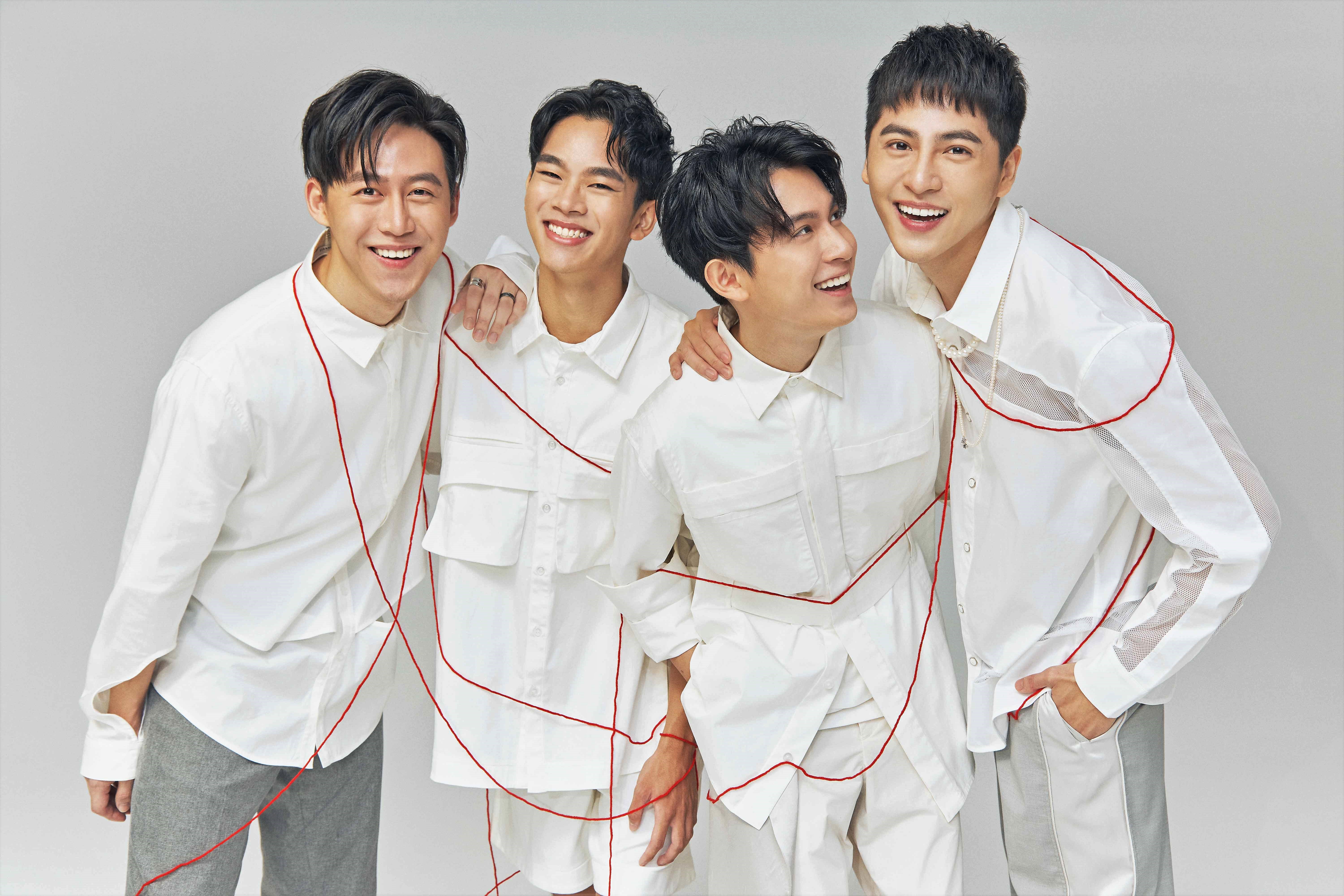 （左起）林煒傑、郭宇宸、林暉閔、黃新皓將在《基因決定我愛你》合作，製作人期待四人擦出新火花。（圖／達騰娛樂提供）