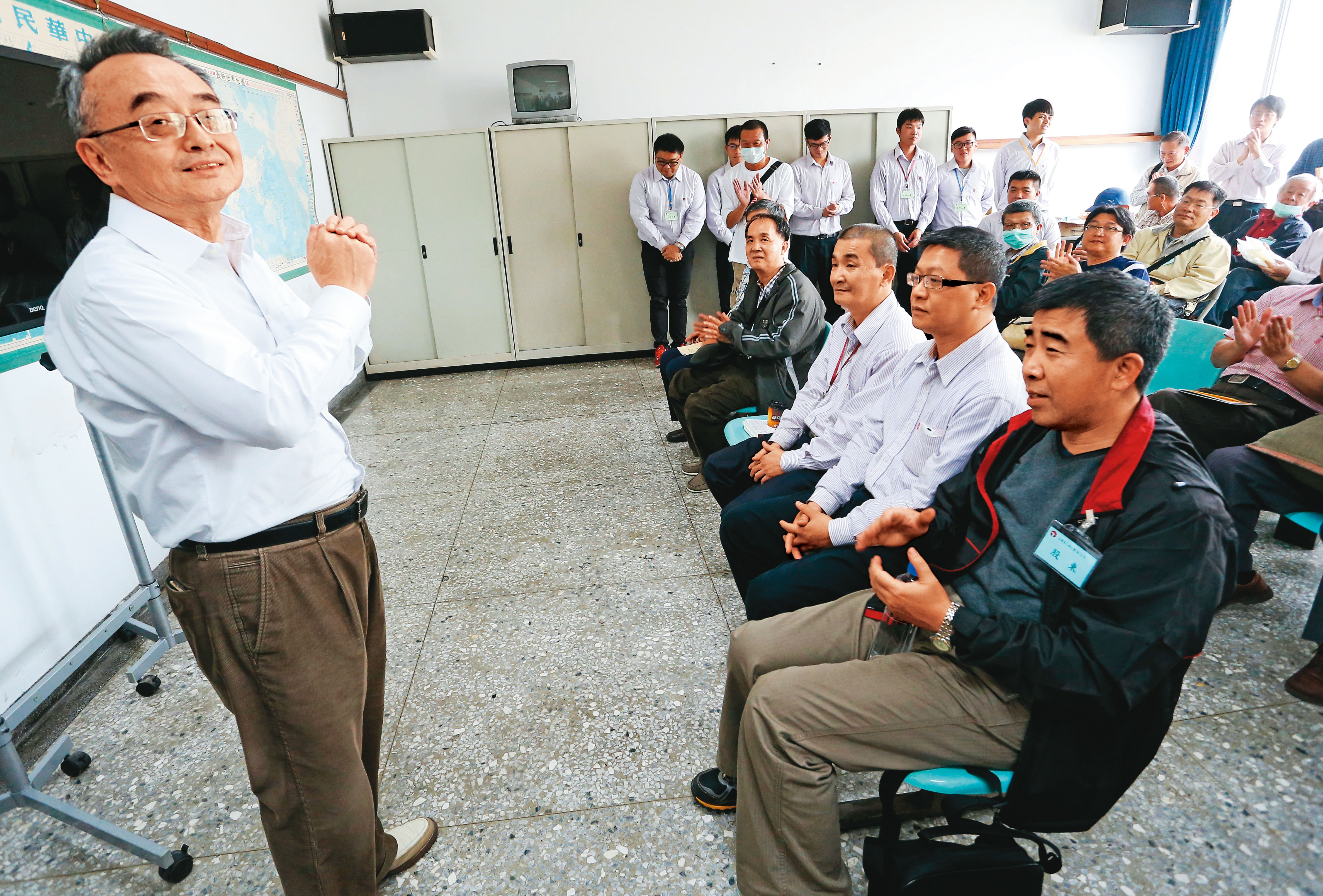 2013年台苯陷入掏空疑雲，孫鐵漢（左）在友人介紹下找林文淵救火。（聯合知識庫）