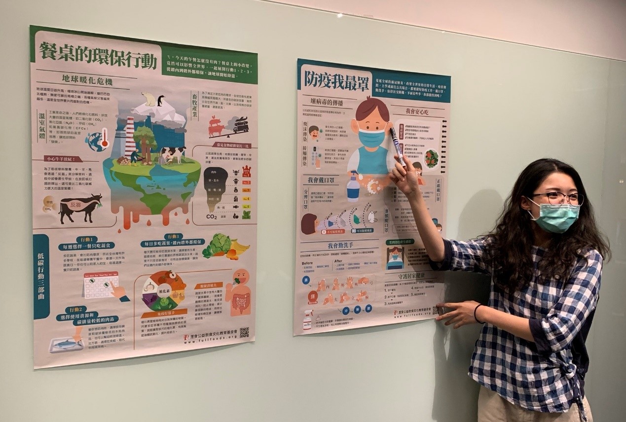 新款良食圖譜,配合世界趨勢發展,以防疫與永續餐桌為主題。(頂新和德文教基金會提供)