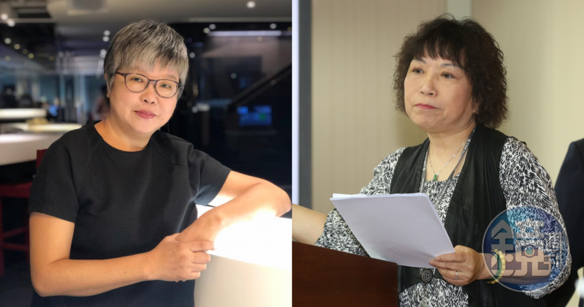黃光芹（左）批評葉毓蘭用「領養的」來稱呼人，相當傷人，葉毓蘭也為此道歉。（翻攝自黃光芹臉書、本刊資料照）