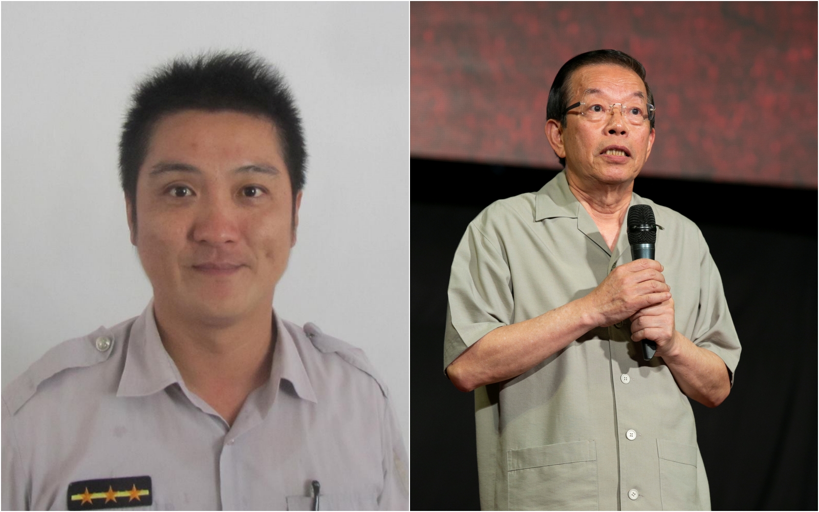 酈姓退休警（左）聲稱自己沒有影射謝長廷（右）關說。（翻攝台東縣警察局臉書／本刊資料照）