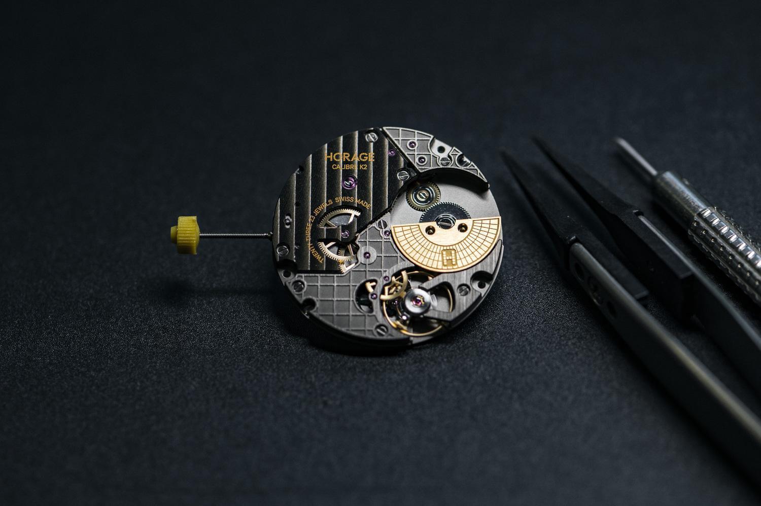 全新的K2機芯配置微型自動盤,同樣具備矽擒縱系統,以及靈活的模組化架構。