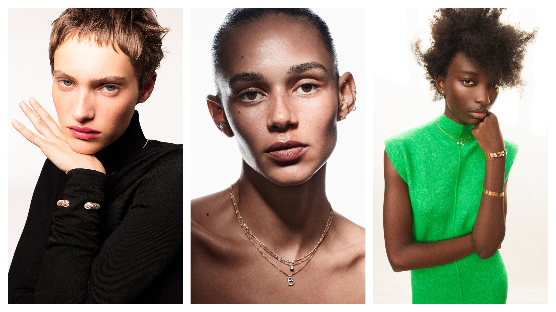 ZARA推出價格在1,990到2,490之間的純銀鋯石飾品系列。（ZARA提供）