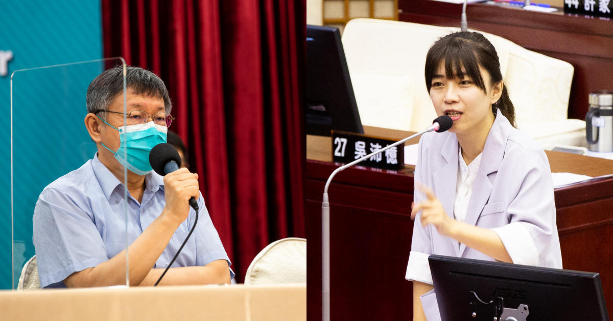 林穎孟（右）對於柯文哲的比喻相當不滿。（北市府提供、本刊資料照）