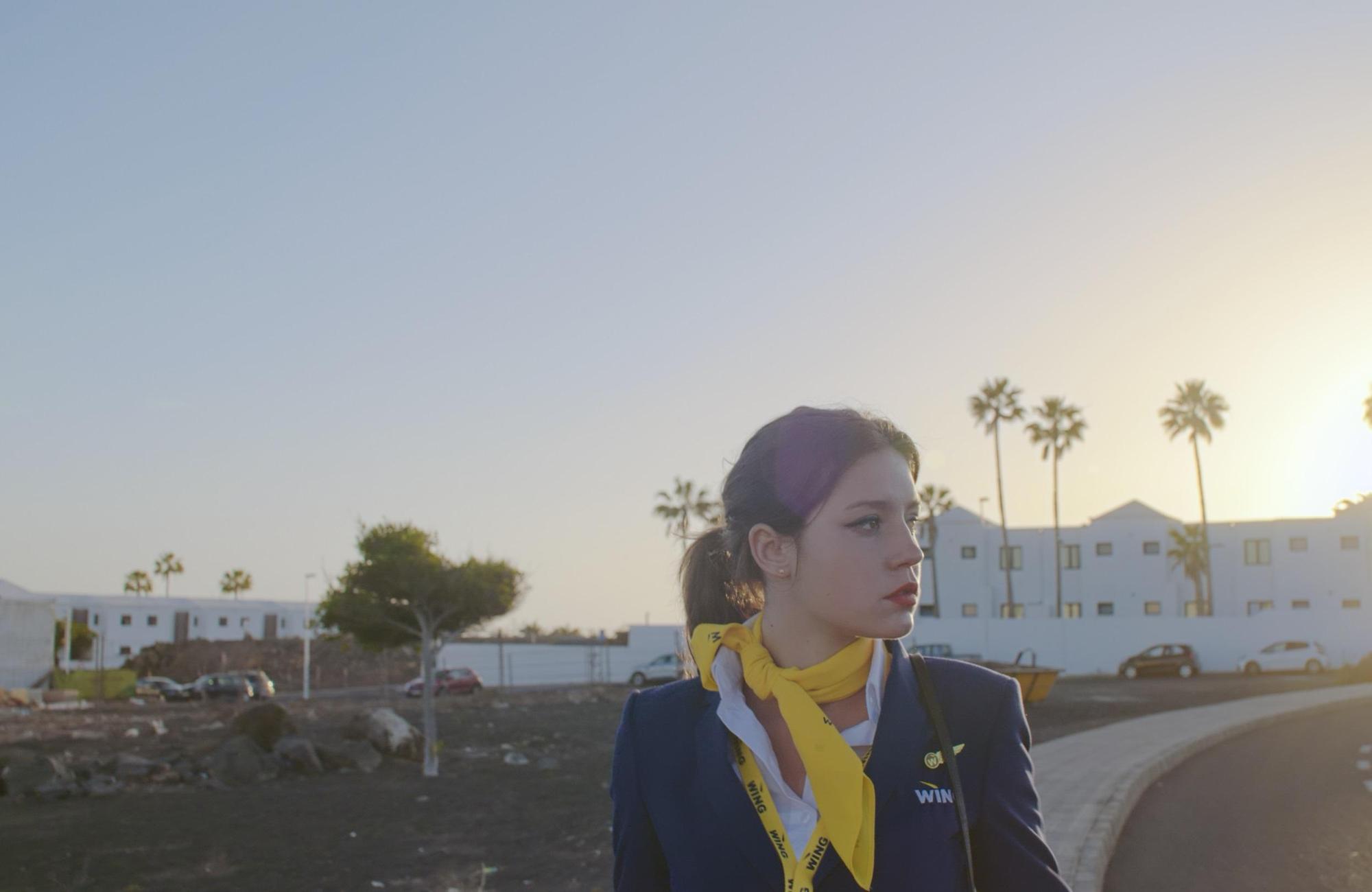 坎城影后阿黛兒艾薩卓普洛斯,在《空姐沒有昨天》飾演空服員。(金馬影展執行委員會提供)