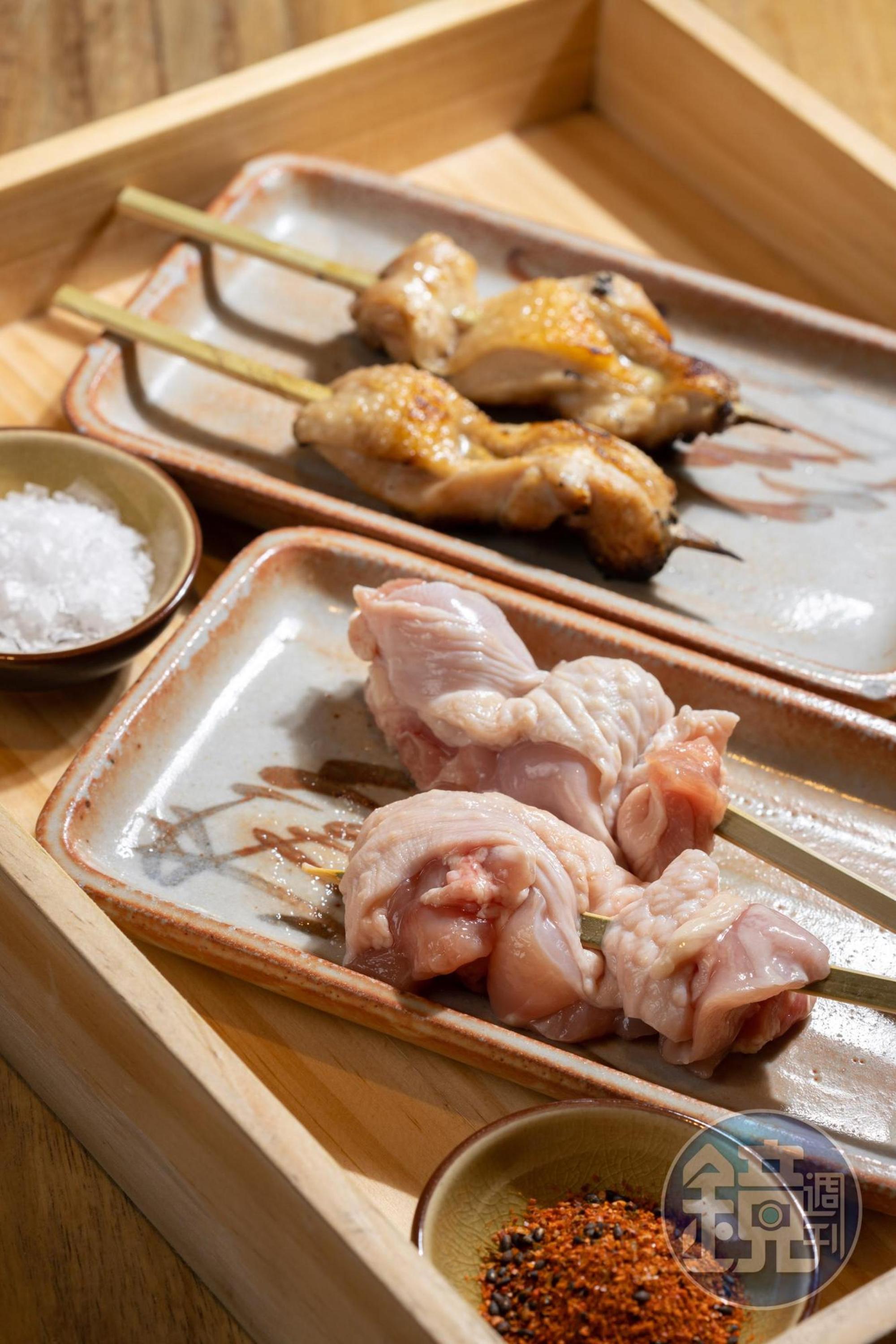 若人數較多，還可單點其他部位回家烤，運動頻繁的「膝蓋肉」肉質比雞腿更Q彈。（320元／4串）