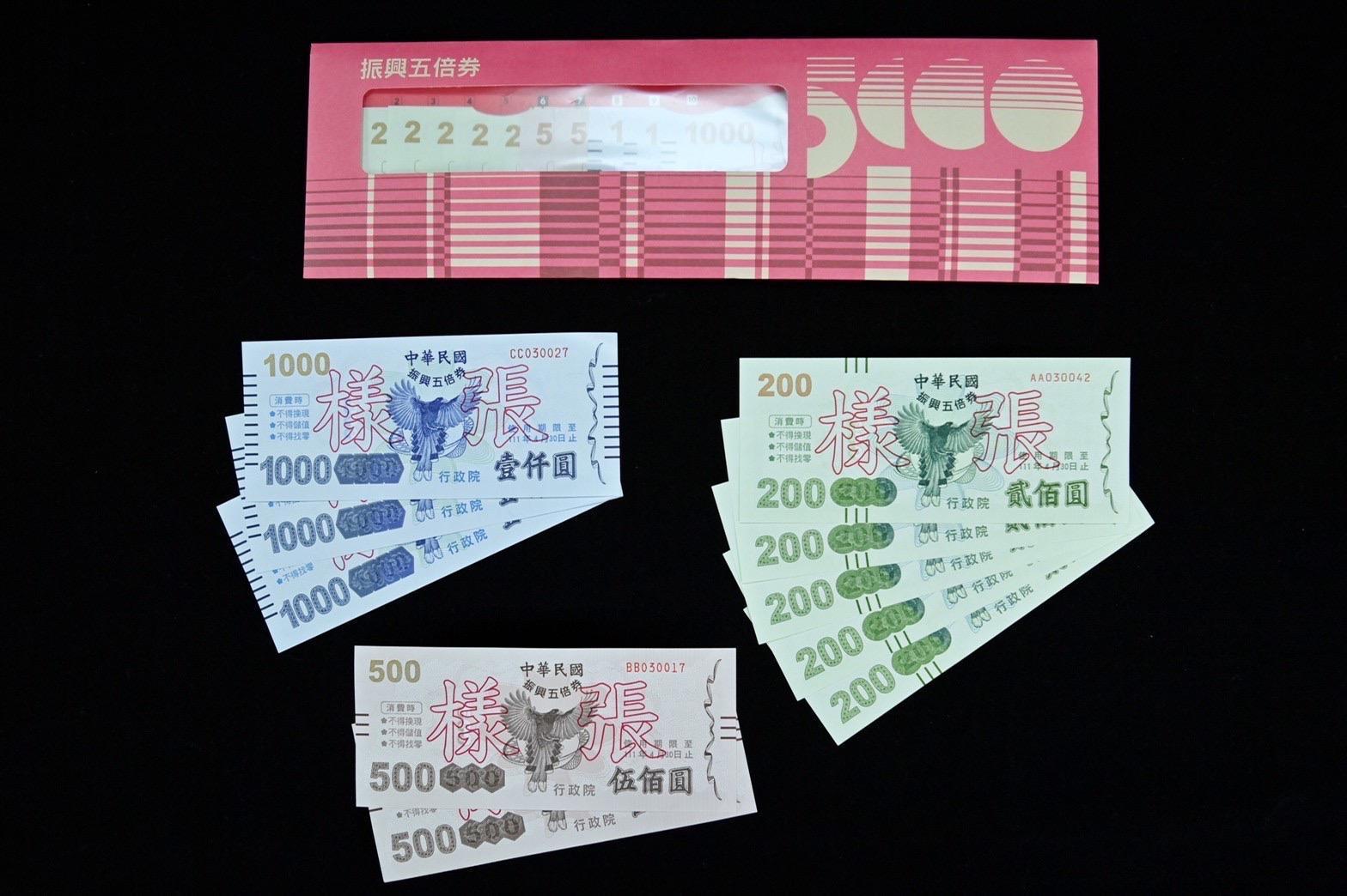 五倍券將在10月8日發放,各縣市也陸續宣布加碼方案。(行政院提供)