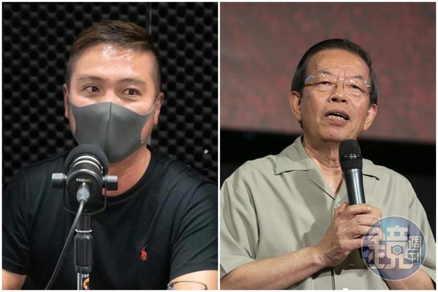 條子鴿(左)在臉書影射謝長廷(右)施壓害他被記兩支申誡,台北市警局今日發出聲明打臉條子鴿。(翻攝自條子鴿臉書/資料照)