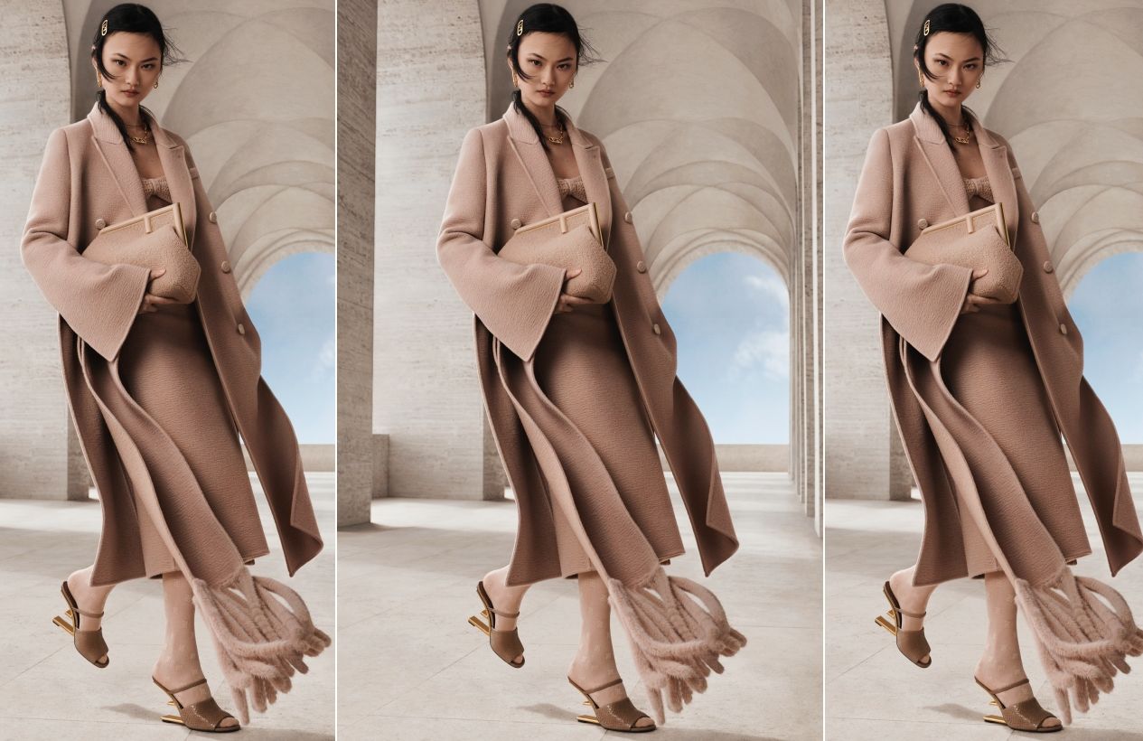 FENDI 2021年秋冬是Kim Jones進入品牌之後的第一個成衣系列，他運用許多FENDI過去的元素表達對品牌，對Karl Lagerfeld的致敬。（FENDI提供）