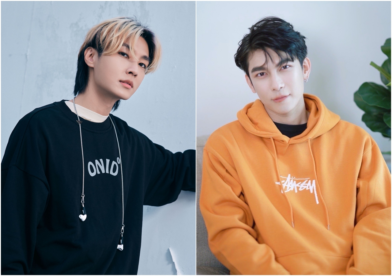 炎亞綸（左）邀來泰國學霸明星Mew，在他的YouTube節目《IconiA》接受採訪。（CL Creative ＆ Entertainment提供）