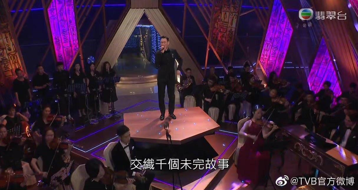 張學友回歸港姐舞台,演唱多首金曲。(摘自TVB官方微博)