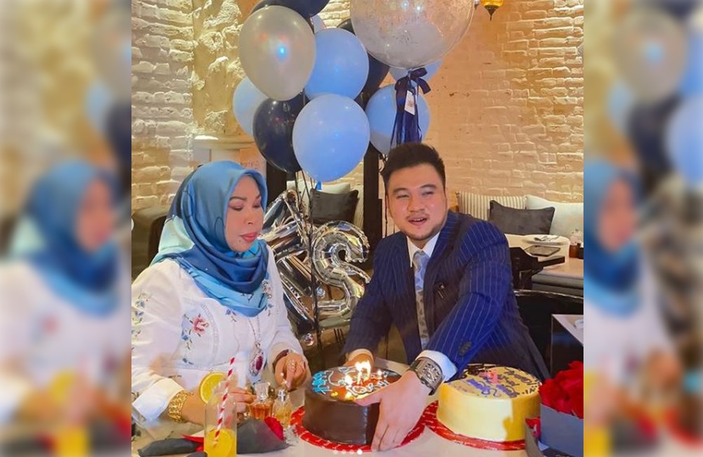 馬來西亞女富商奧絲曼近日準備和27歲的小鮮肉助理再婚。（翻攝datoserivida的IG）