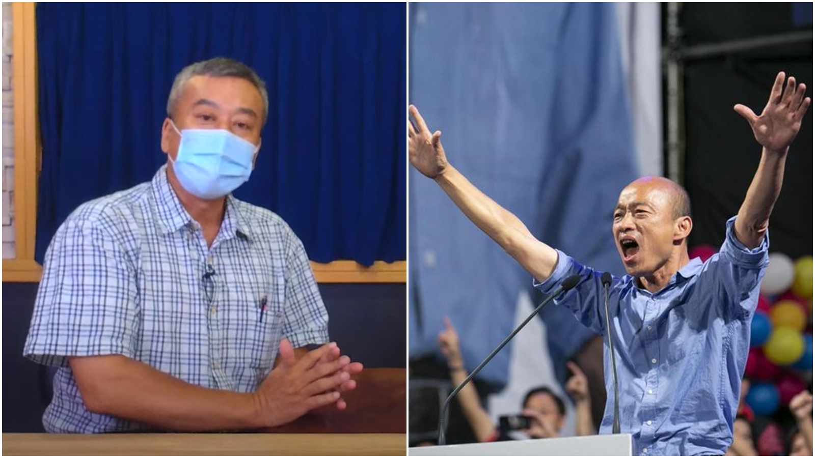 董智森談國民黨主席選舉卻亂扯民進黨，還拿韓國瑜過去的言論大罵民進黨。（翻攝自九八新聞台YouTube、本刊資料照）