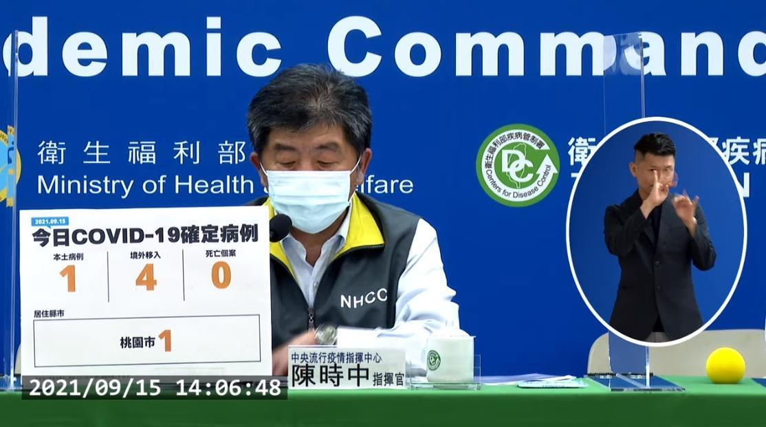 中央流行疫情指揮中心今(15)日公布國內新增5例COVID-19確定病例。(翻攝自疾管署YT頻道)