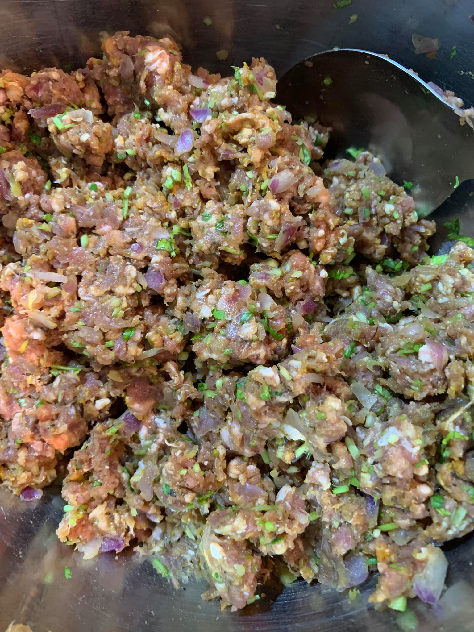 混合拌勻成這個程度。
