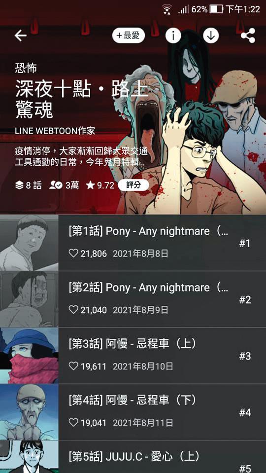 「鬼月特輯」由台灣漫畫家創作,成為平台的招牌特色。(翻攝自LINE WEBTOON)