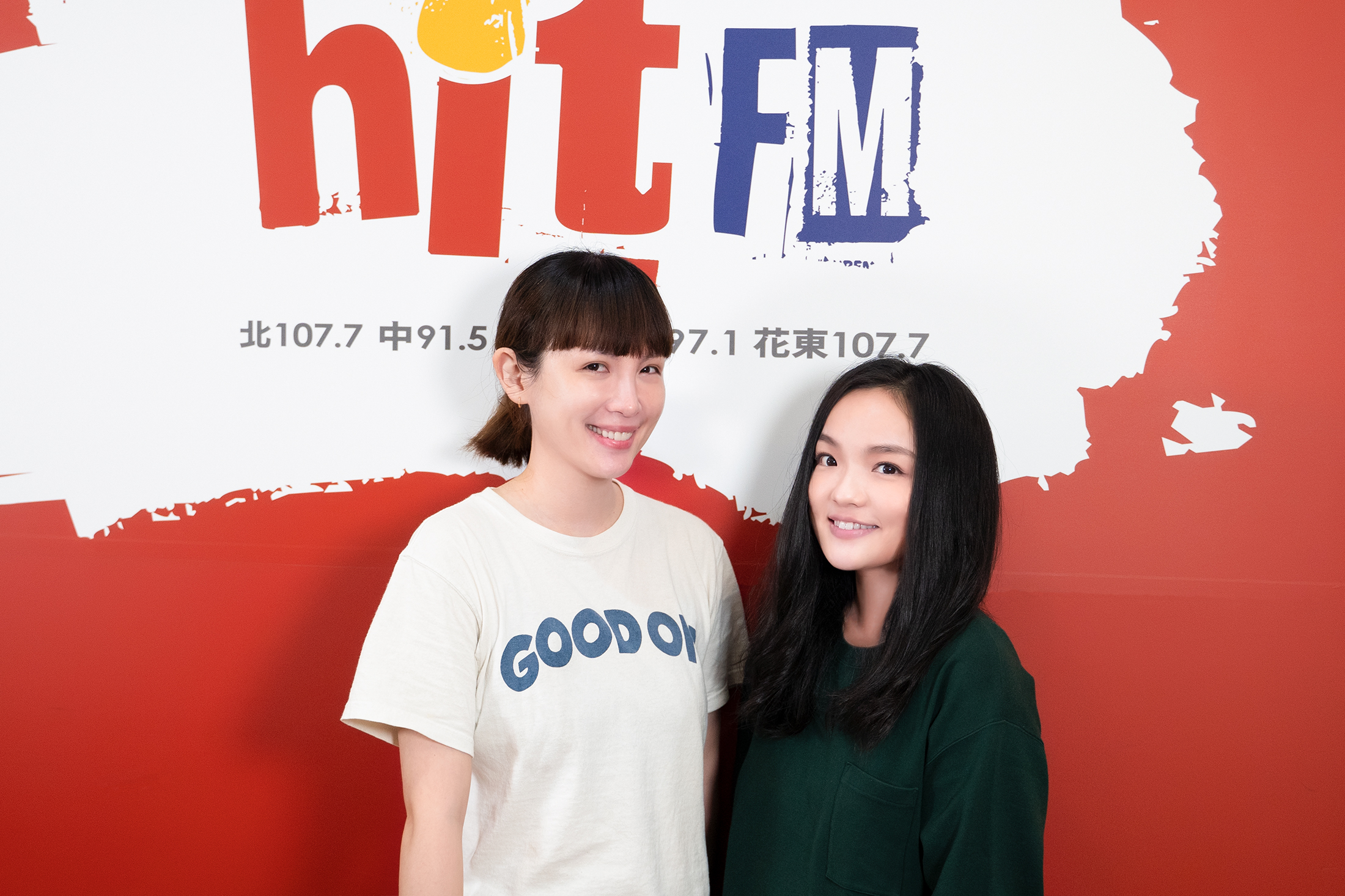 徐佳瑩上魏如萱的節目，兩人除了聊音樂、聊兒子，也約好放風小酌。（Hit Fm聯播網提供）