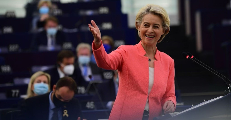 歐盟執委會主席馮德萊恩。（翻攝Ursula von der Leyen推特）