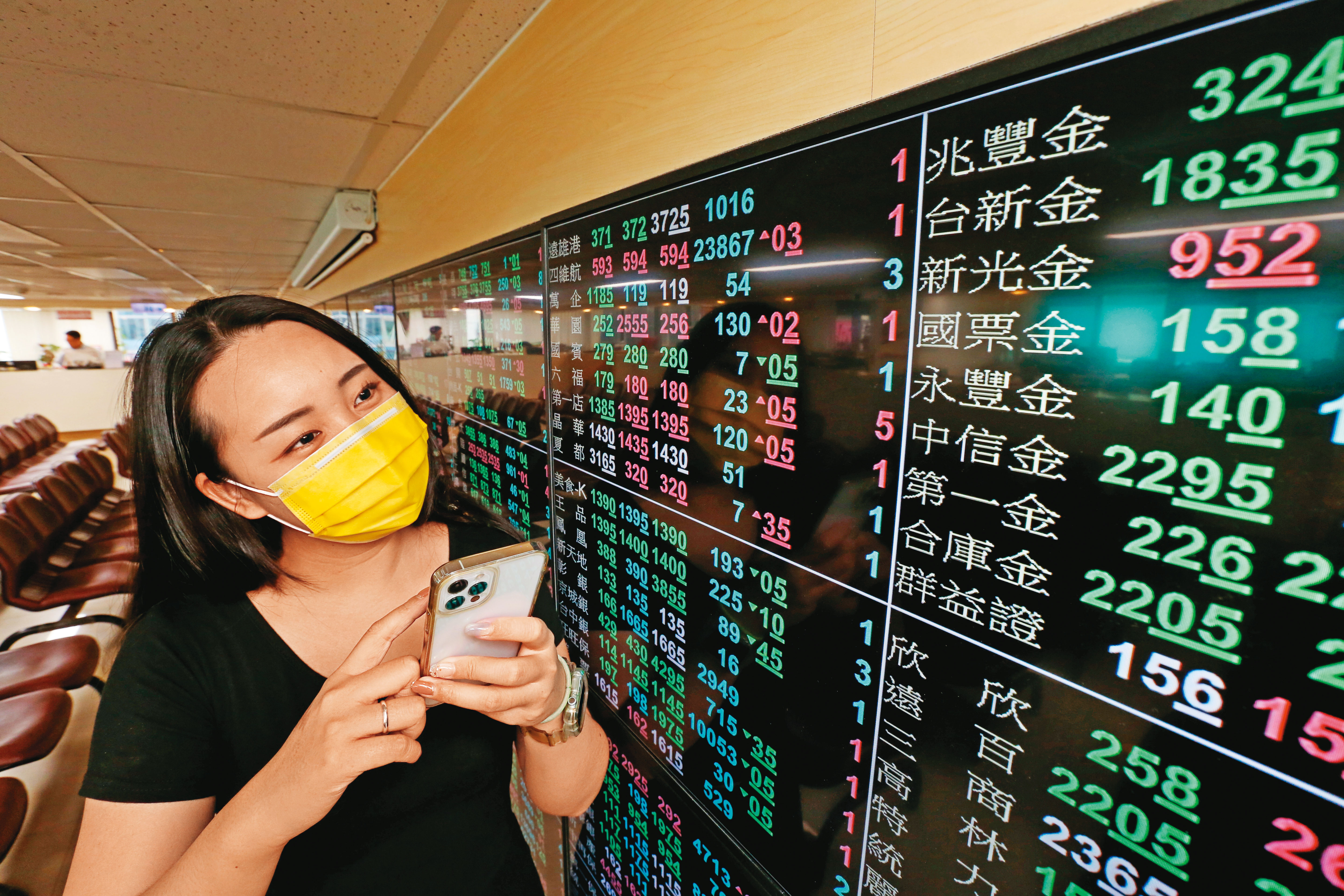 台股量縮整理，金融股具獲利成長及升息優勢，過去1個月獲外資持續買入。