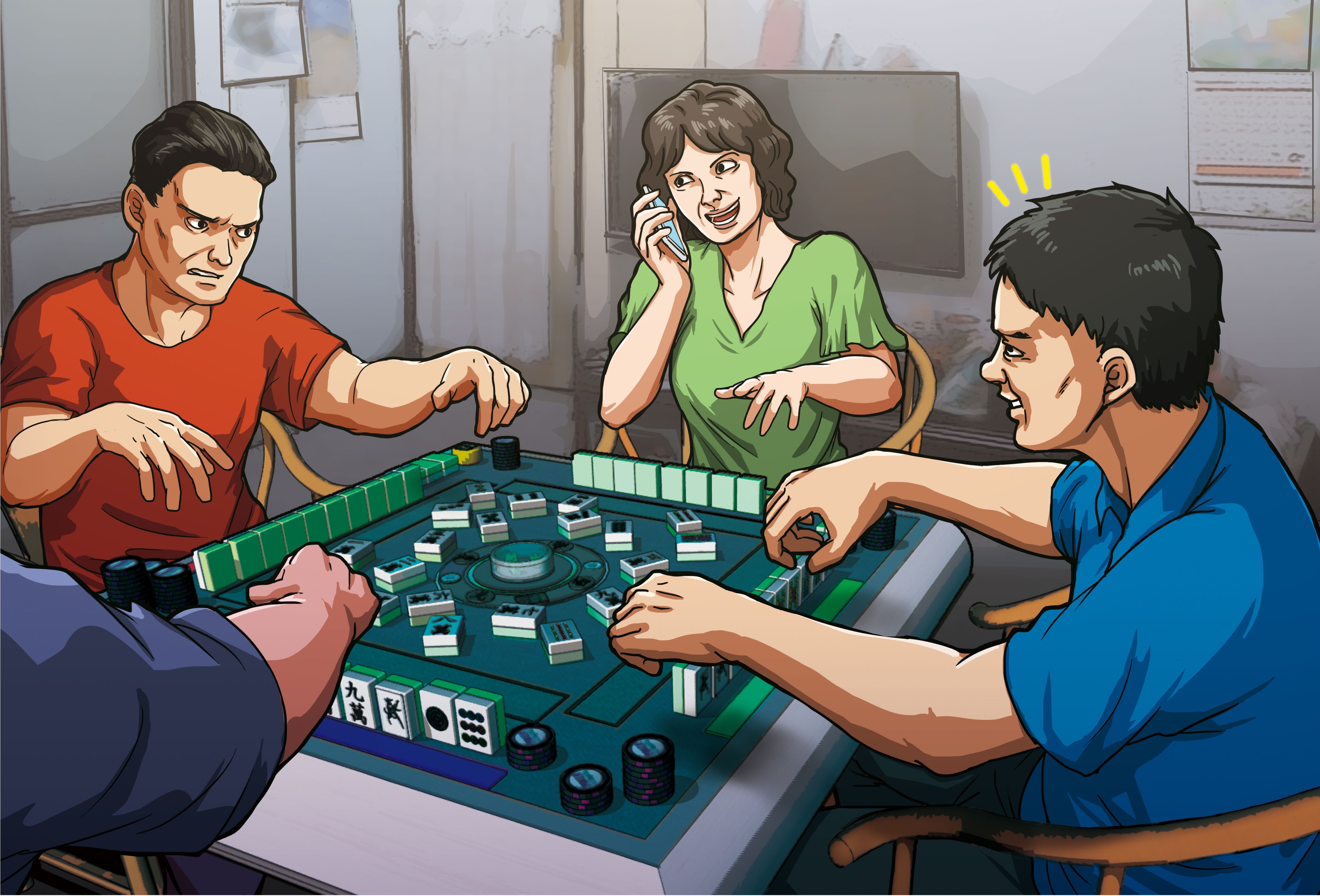 貴婦打牌時，透露丈夫因土地交易入帳5千萬元，讓鍾男等人覬覦犯案。