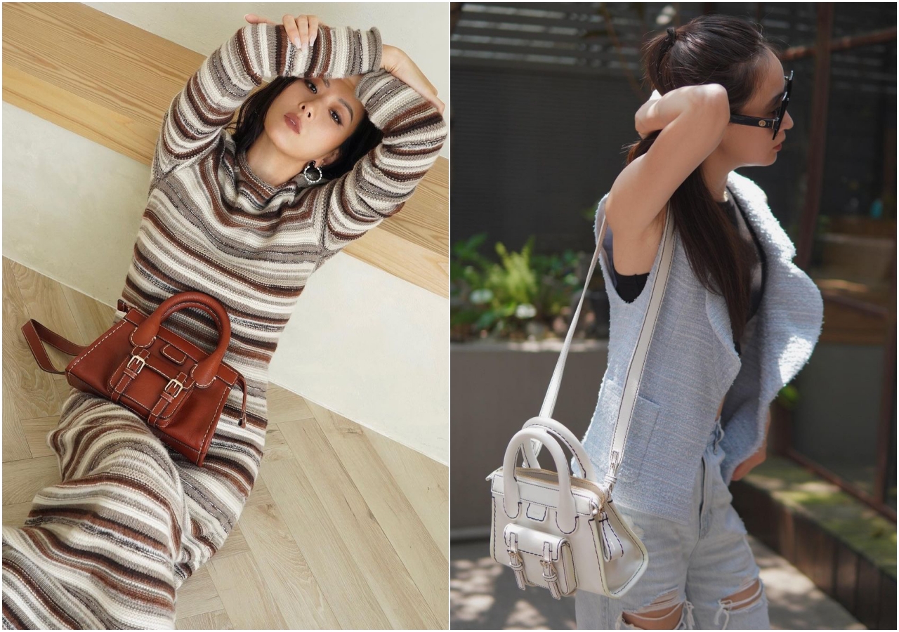 無論是孫芸芸的慵懶情緒以及李晶晶的清新自然，Chloé Edith Bag可說是能融入各種風格穿著、又有歷久彌新精神的包款。（合成照片，Chloé提供）