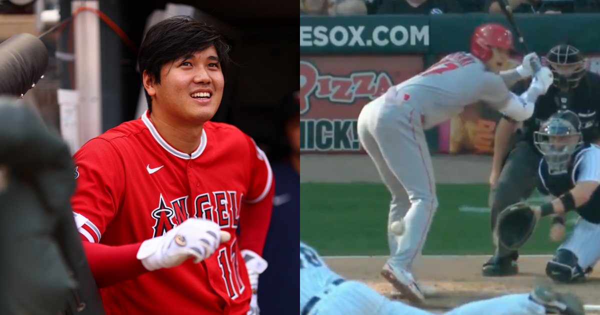 大谷翔平日前被砸中右小腿,投出觸身球的投手被認定為惡意觸身,遭禁賽3場。(翻攝自天使隊臉書、推特)