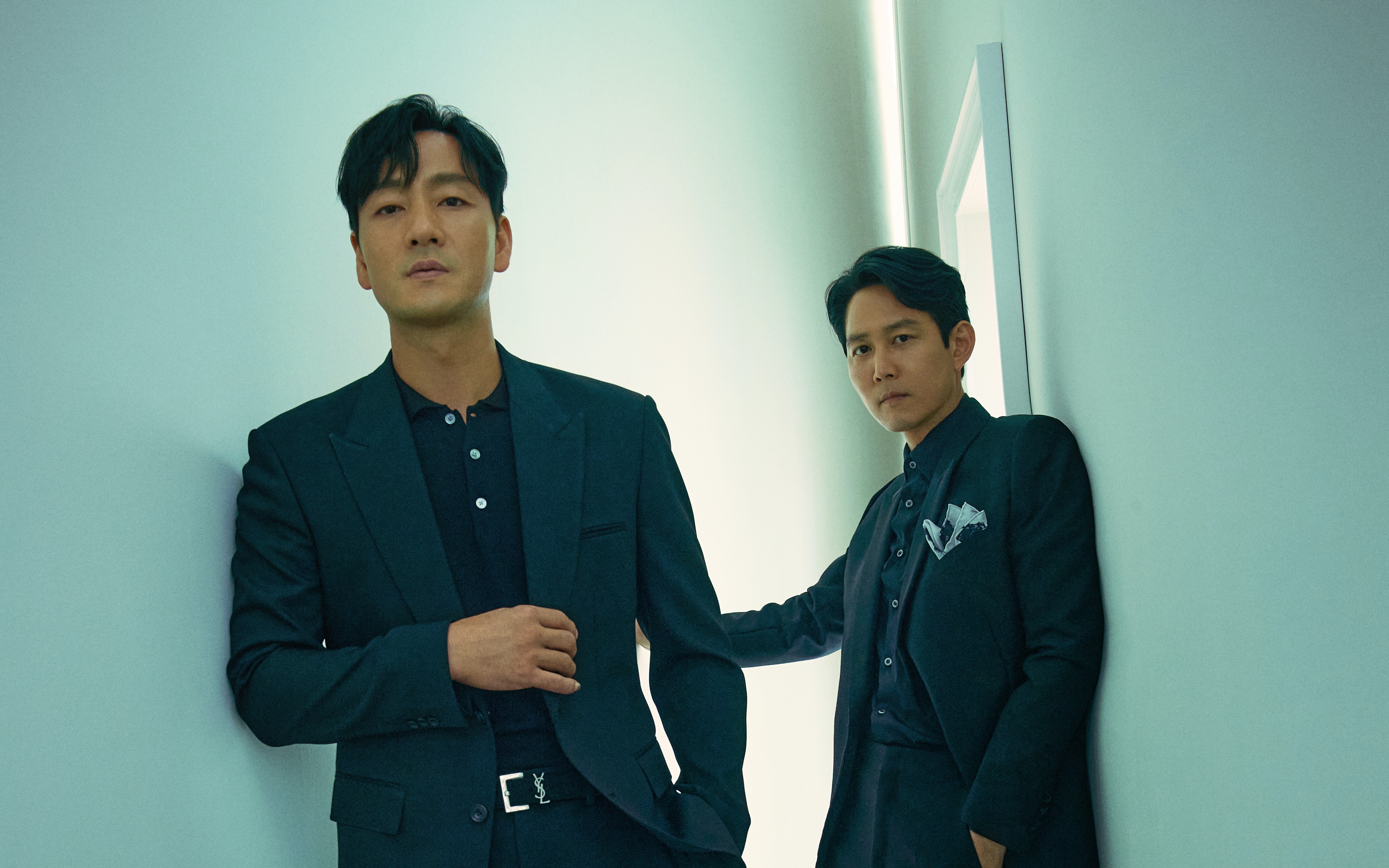 朴海秀（左）與李政宰在Netflix《魷魚遊戲》對手戲相當精彩。（Netflix提供）