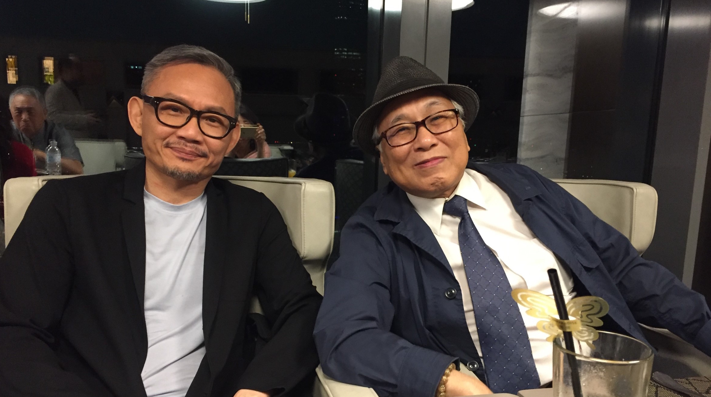 黃建業（右）與陳國富（左）是早年金馬影展的共同策展人，一步步建立起影展招牌。（黃建業提供）