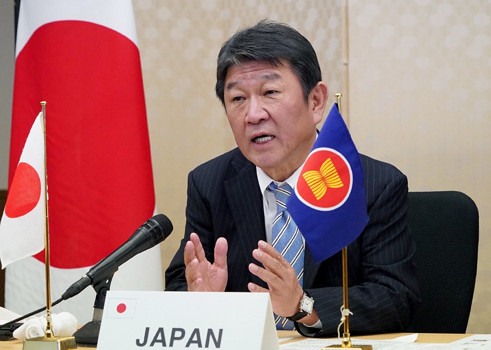 日本外務大臣茂木敏充表示，歡迎台灣提出申請CPTPP。（翻攝自茂木敏充推特）