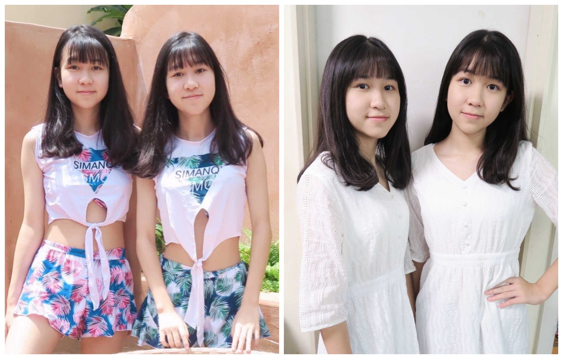 姊妹倆現在是15歲高中美少女。（翻攝雙胞胎樂樂媃媃臉書）
