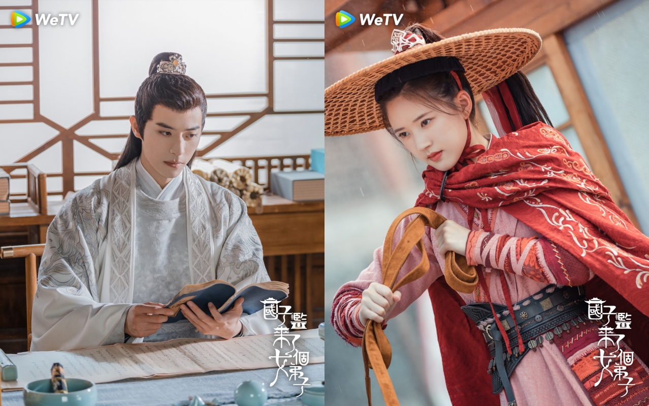 徐開騁在《國子監來了個女弟子》和趙露思大談師生戀。(WeTV提供)