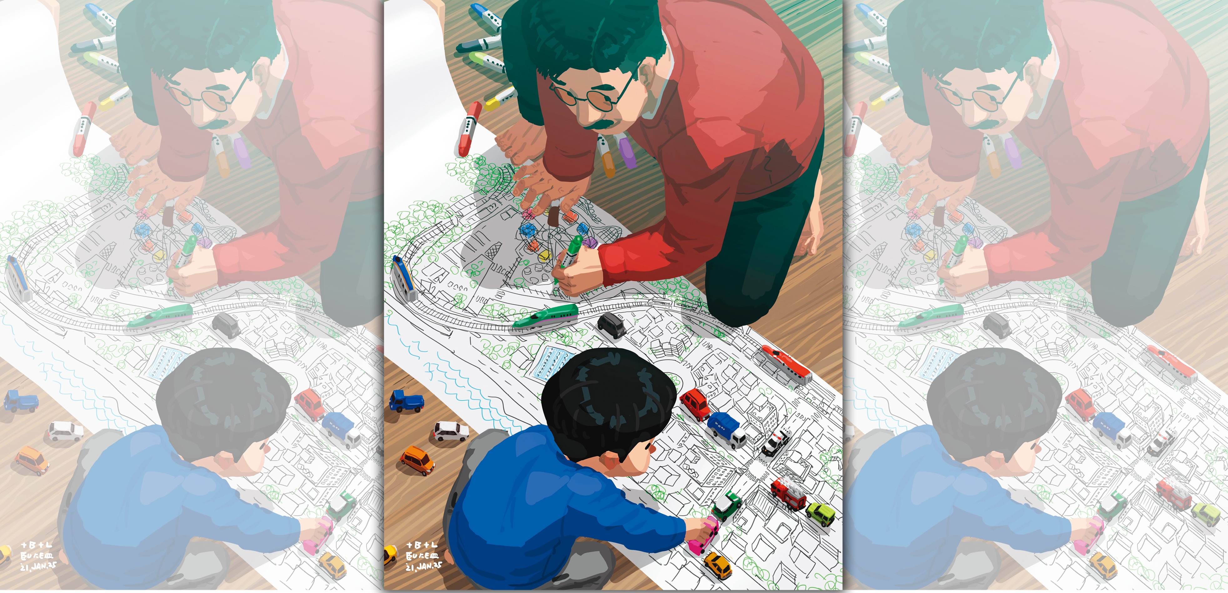 【單親爸爸週記】畫地圖