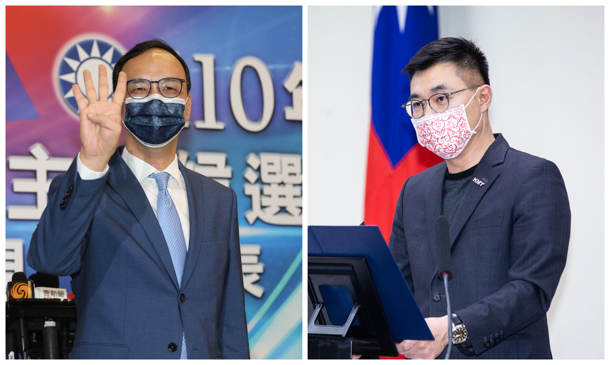 朱立倫（左圖）和江啟臣（右圖）明天將在國民黨黨主席選舉較勁。（本刊資料照）