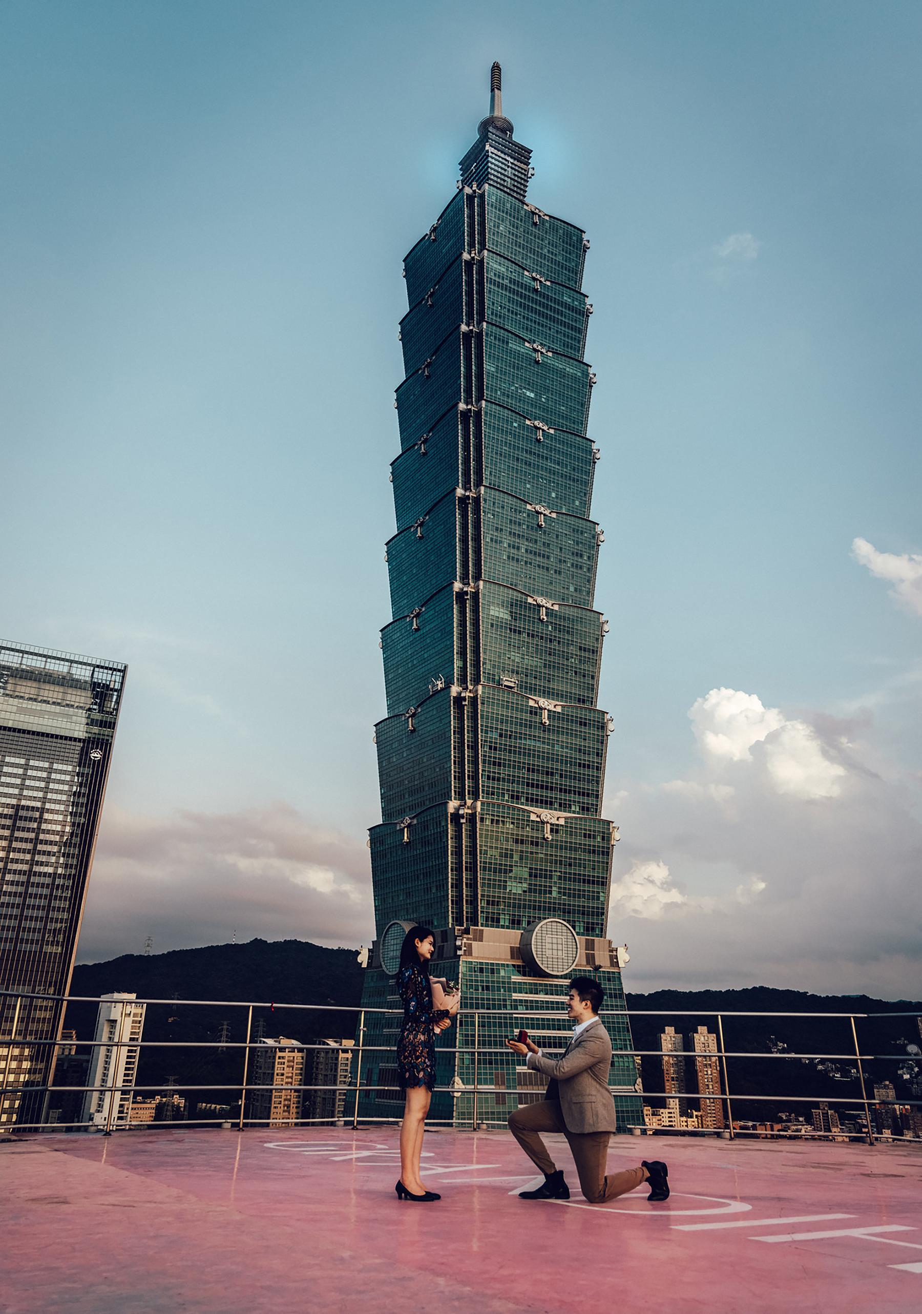 對於想要在城市裡尋找秘境感的新人，台北君悅也獨家推出「秘境求婚專案」每場29,999元起。（台北君悅酒店提供）