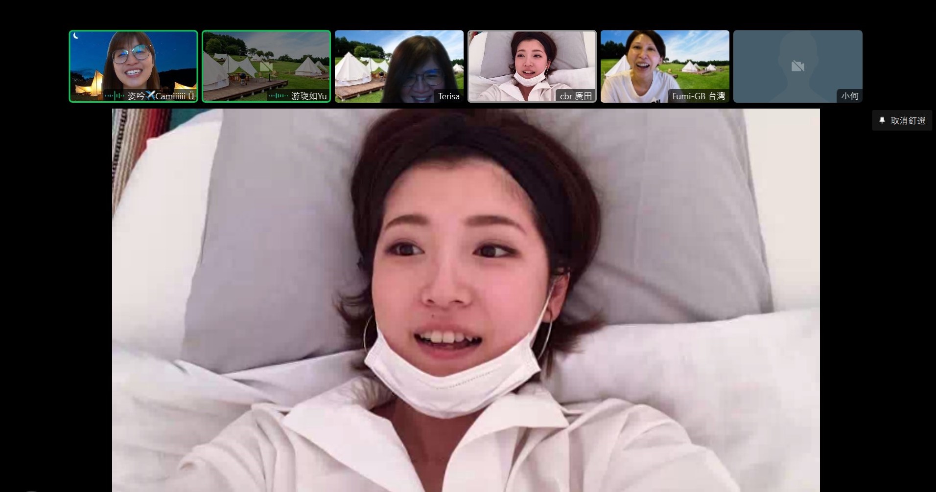 入住的廣田小姐表示,雖然前一晚下雨,但是住在帳篷內完全不會感覺潮濕。