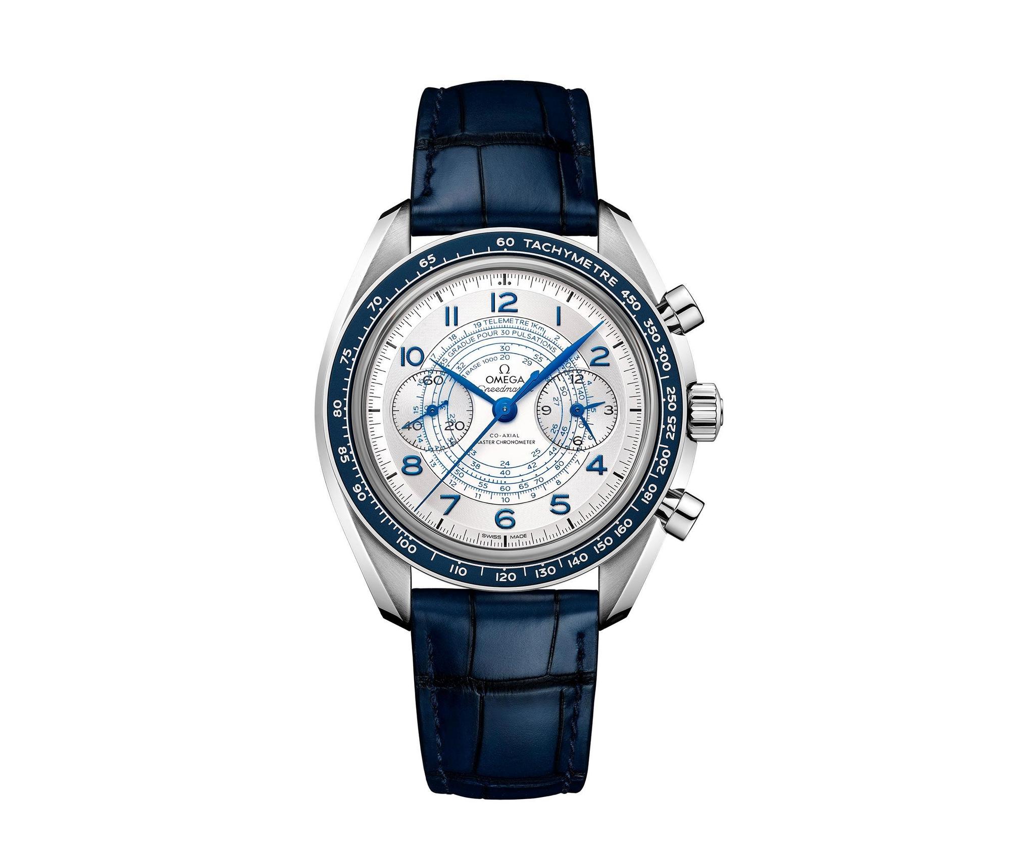 Speedmaster Chronoscope腕錶少見地將測速儀、測距儀以及脈搏計放在同一支錶上。