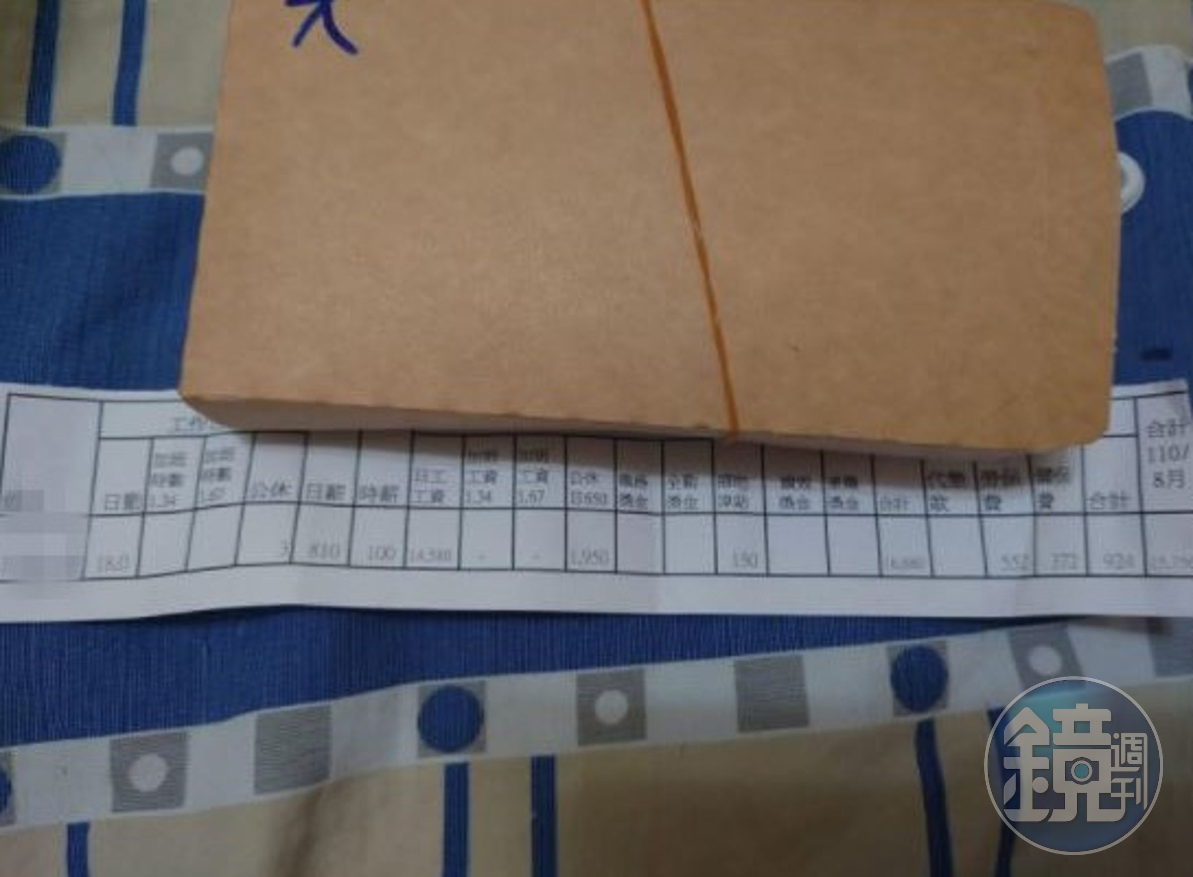 單親媽曬出8月薪資條，讓網友全都看傻眼。（ 翻攝「爆料公社」）