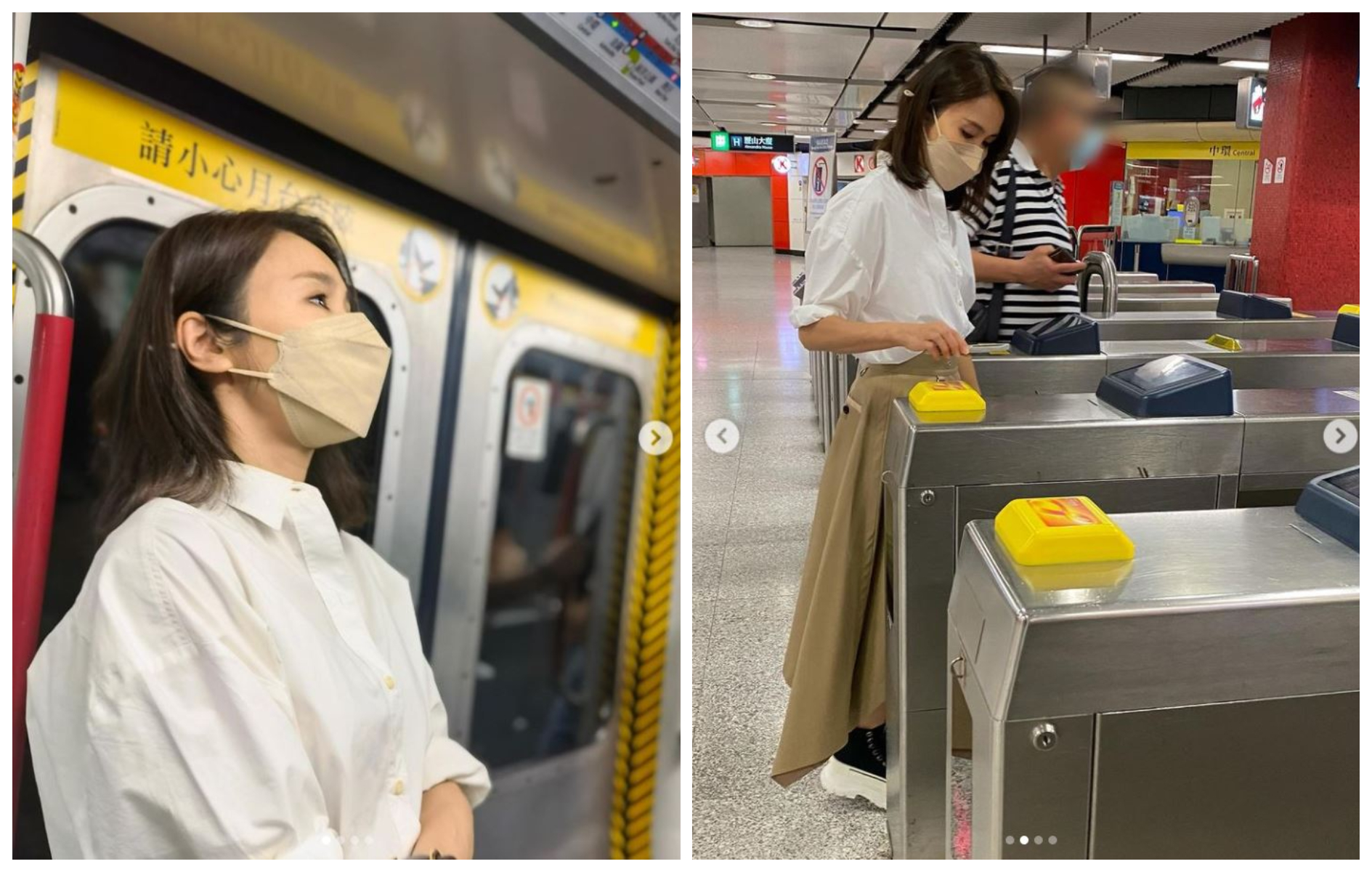 身價11億的黎姿在中環搭地鐵,令網友超意外。(翻攝黎姿IG)