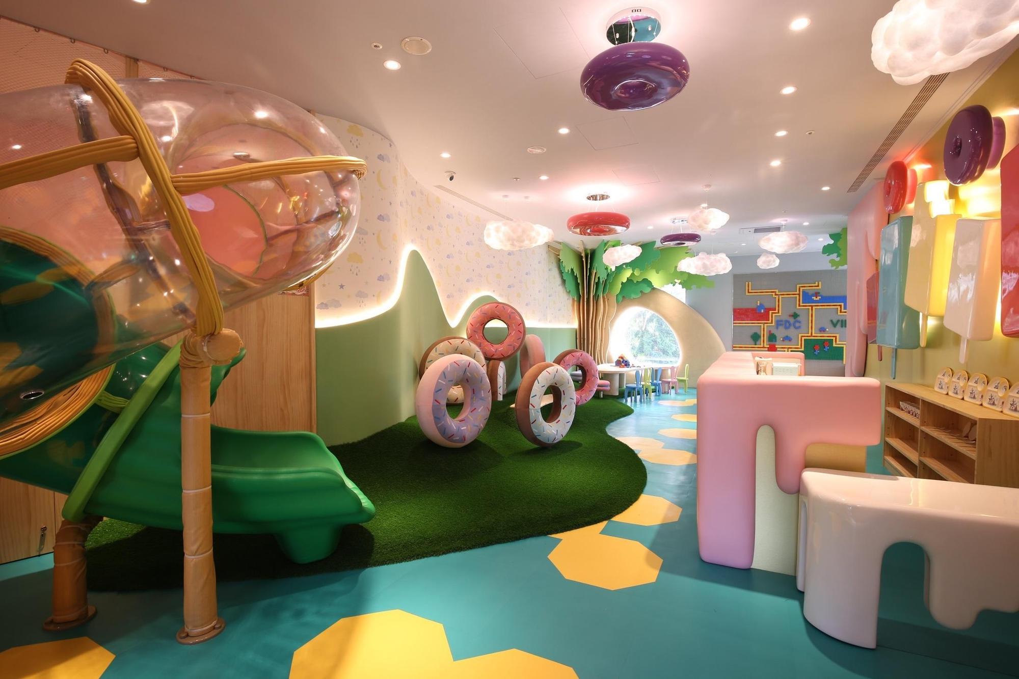 雲品打造出適合3~7歲小朋友的專屬空間「VIK Kids Land」,提供家庭客群包場使用。(雲朗觀光集團提供)